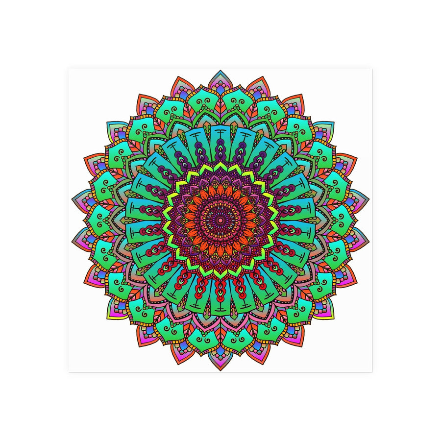 Vibrant Hand - Drawn Mandala Poster Art Poster - Blululi