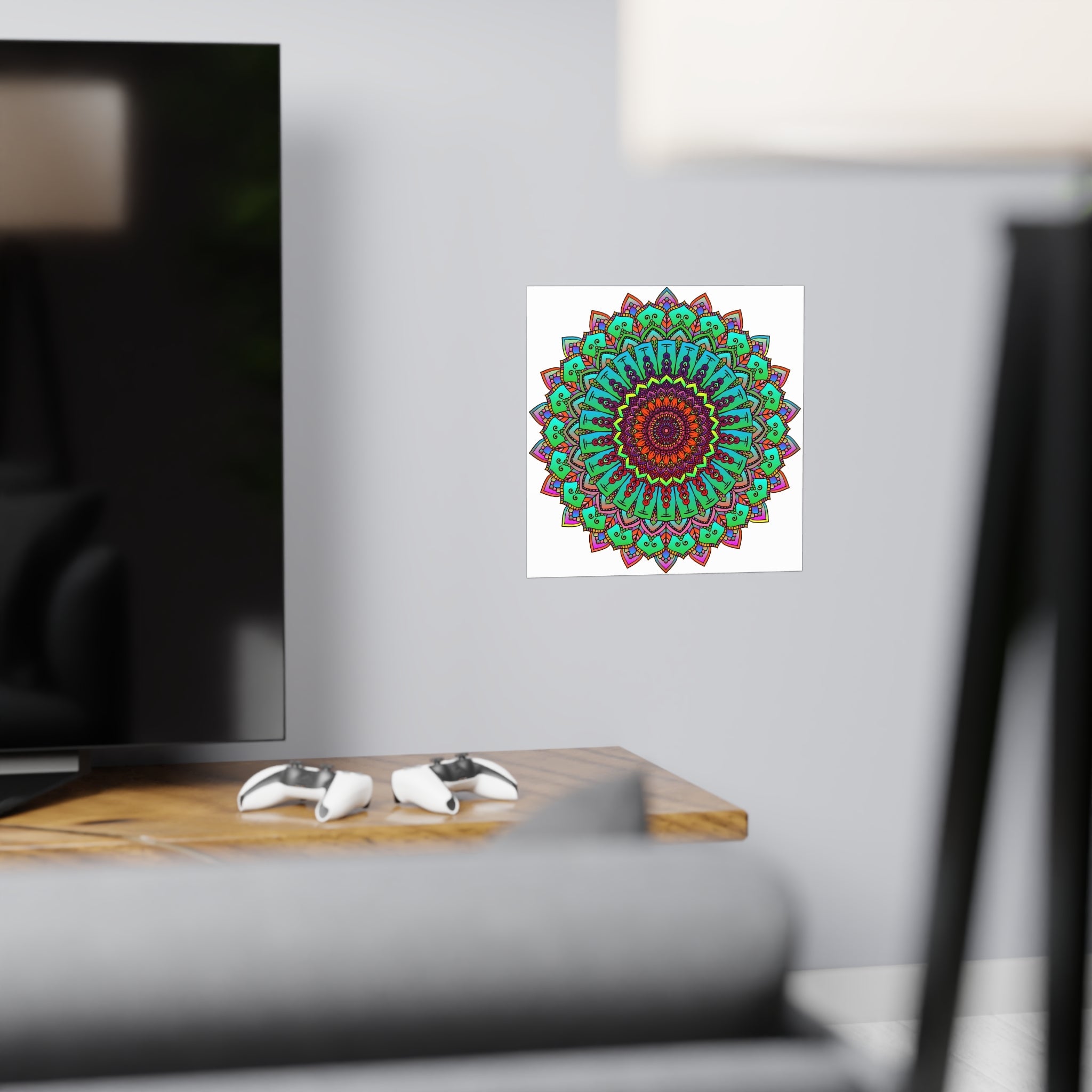 Vibrant Hand - Drawn Mandala Poster Art Poster - Blululi