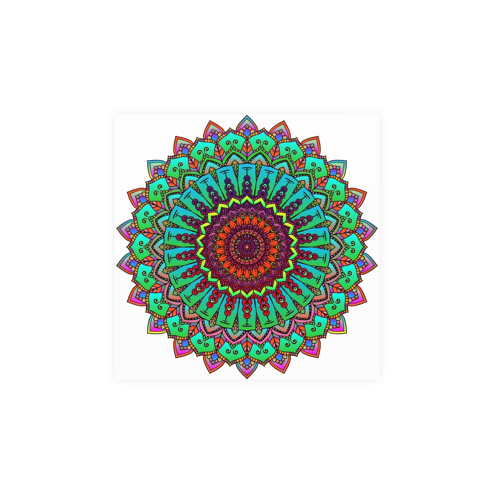 Vibrant Hand - Drawn Mandala Poster Art Poster - Blululi