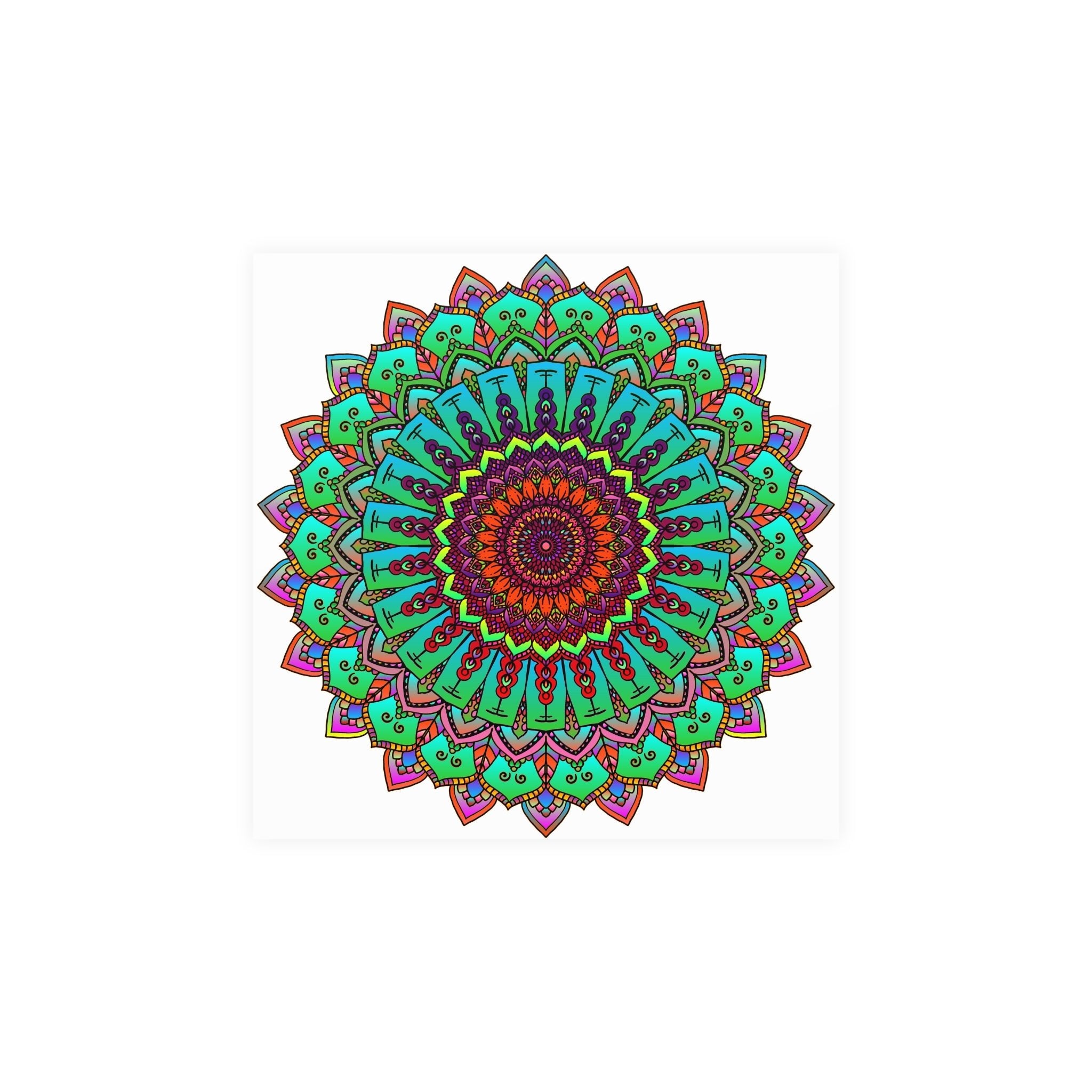 Vibrant Hand - Drawn Mandala Poster Art Poster - Blululi