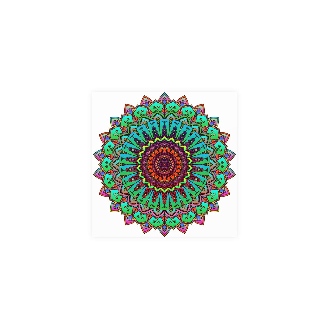 Vibrant Hand - Drawn Mandala Poster Art Poster - Blululi