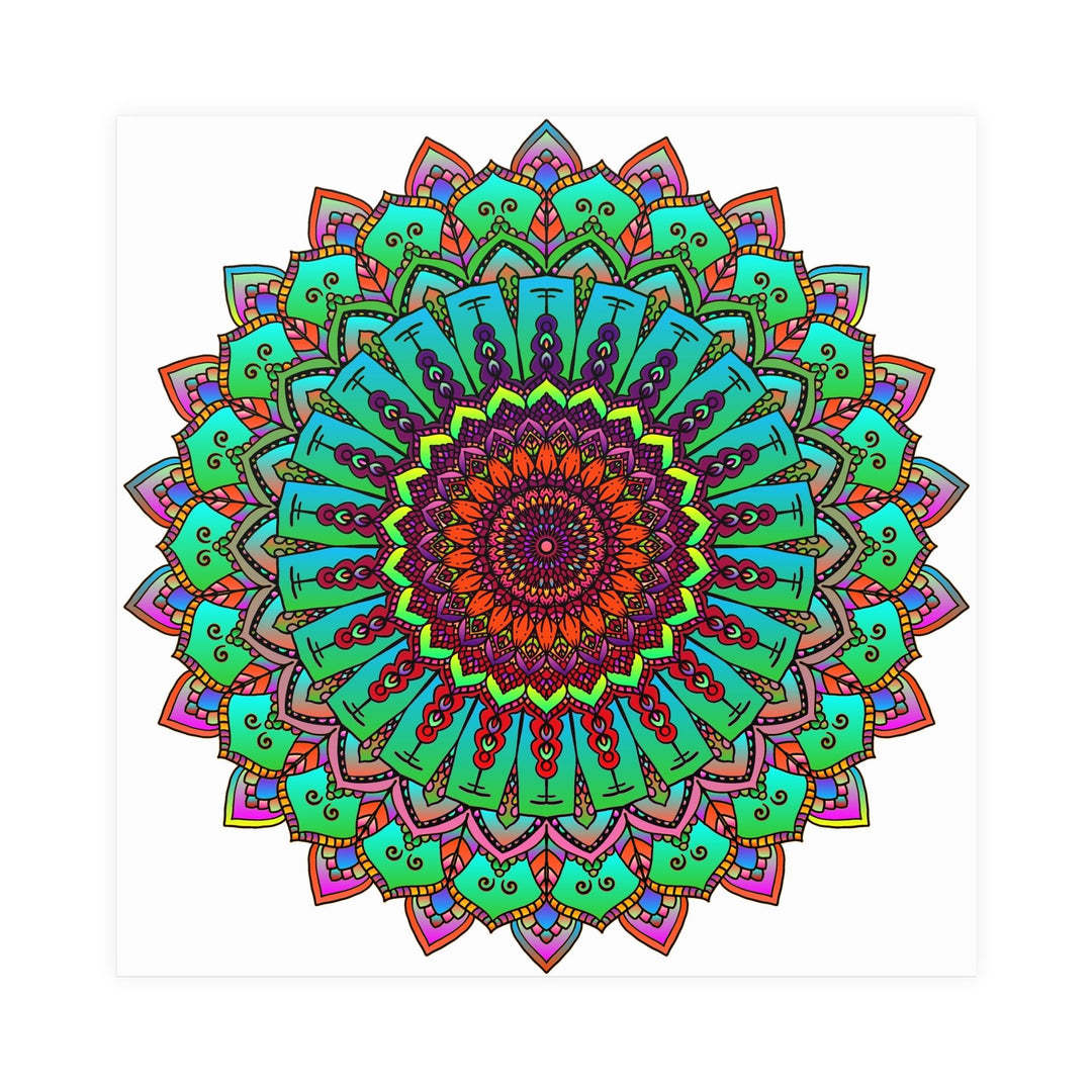 Vibrant Hand - Drawn Mandala Poster Art Poster - Blululi