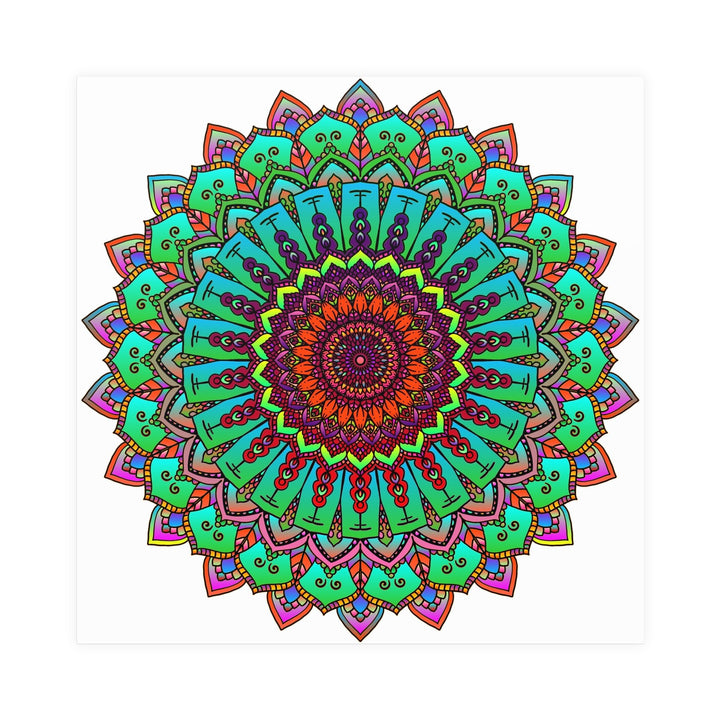 Vibrant Hand - Drawn Mandala Poster Art Poster - Blululi