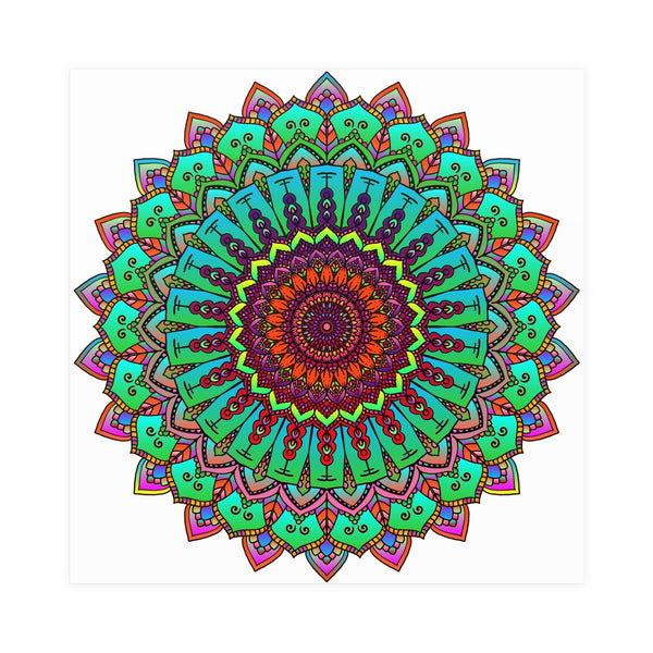 Vibrant Hand - Drawn Mandala Poster Art Poster - Blululi