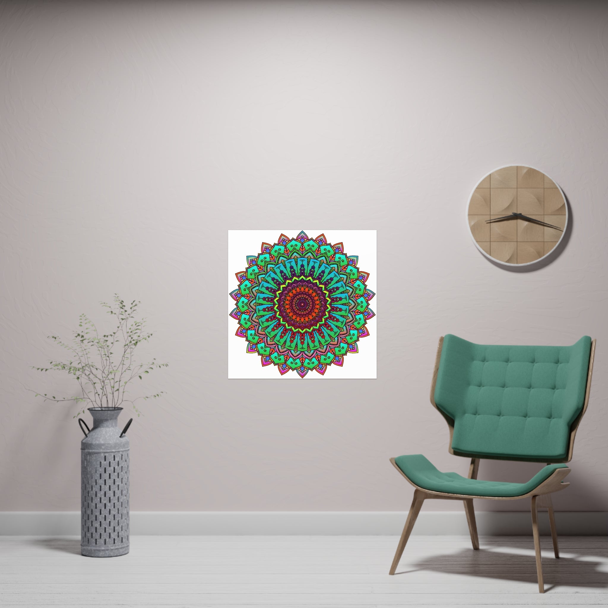 Vibrant Hand - Drawn Mandala Poster Art Poster - Blululi