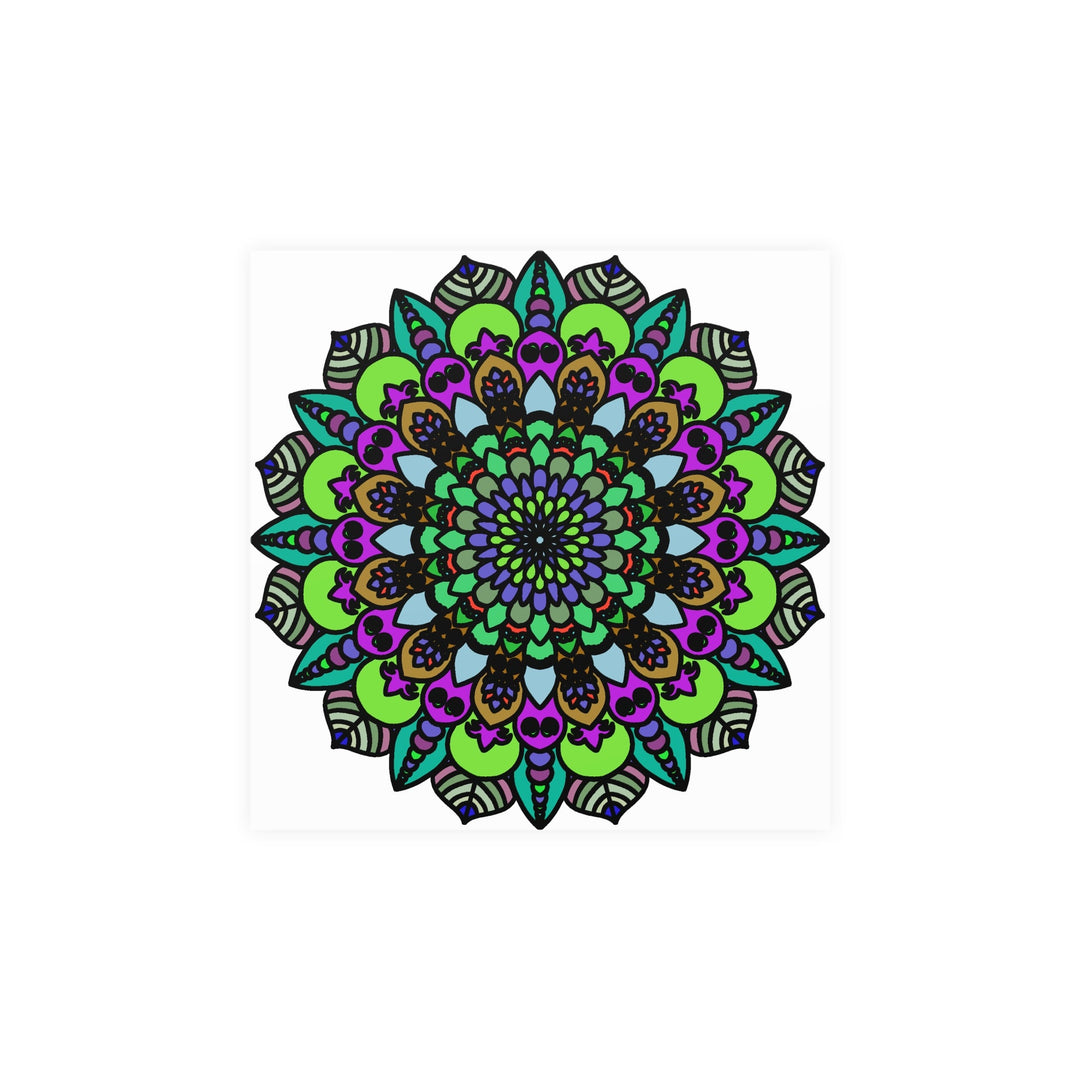 Vibrant Mandala Art Poster - Colorful & Intricate Poster - Blululi