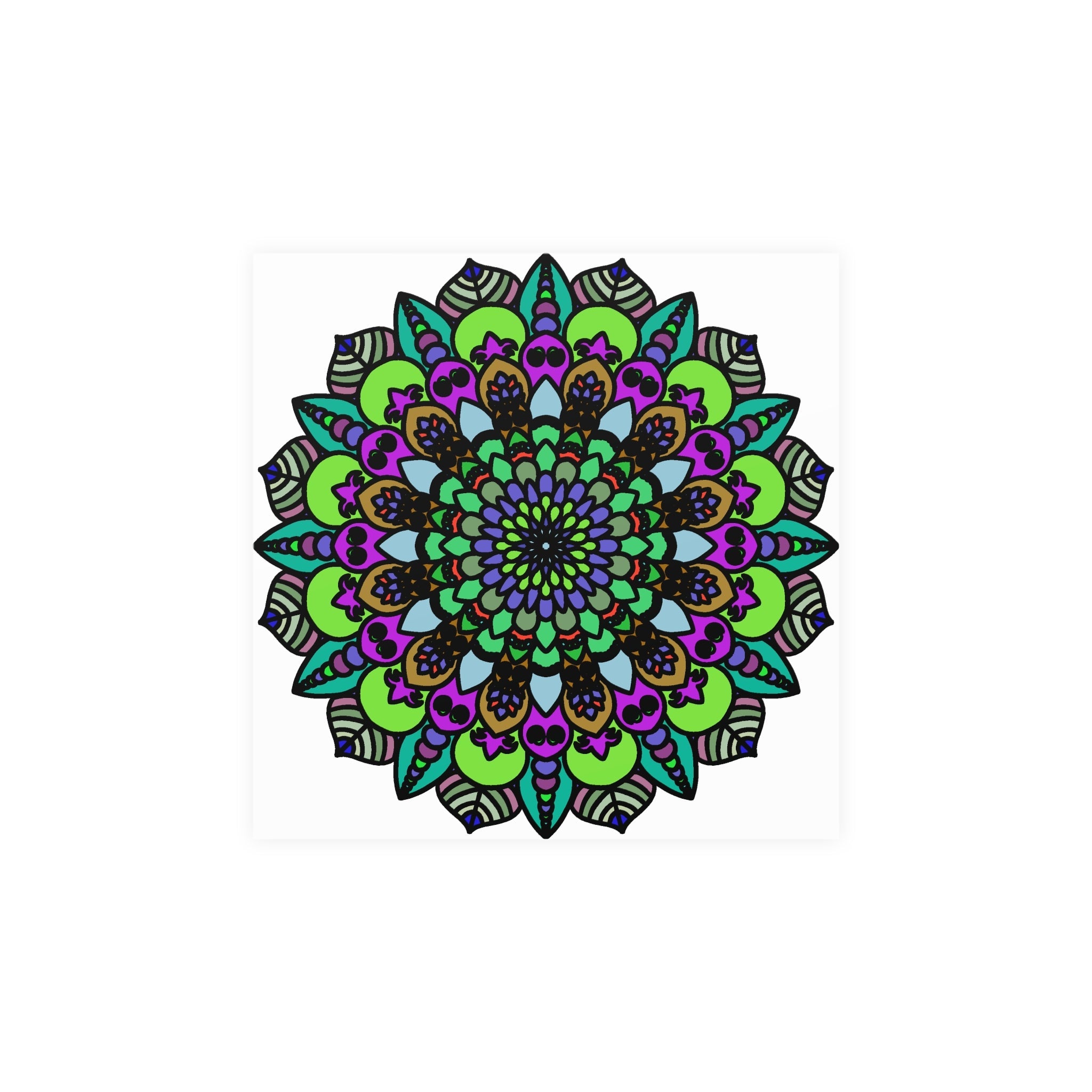 Vibrant Mandala Art Poster - Colorful & Intricate Poster - Blululi