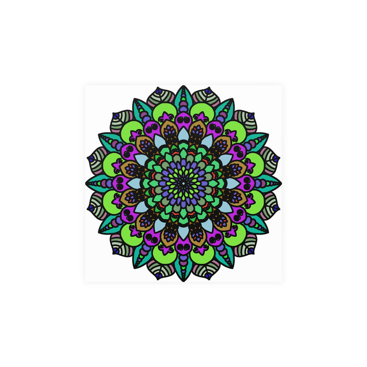 Vibrant Mandala Art Poster - Colorful & Intricate Poster - Blululi