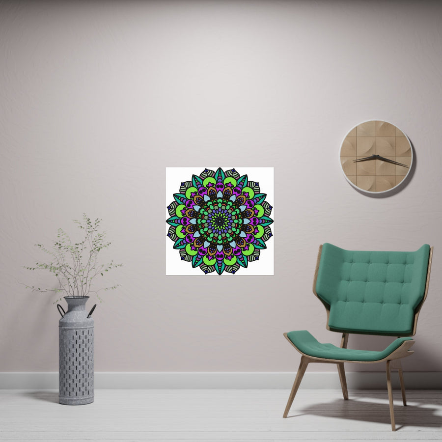 Vibrant Mandala Art Poster - Colorful & Intricate Poster - Blululi