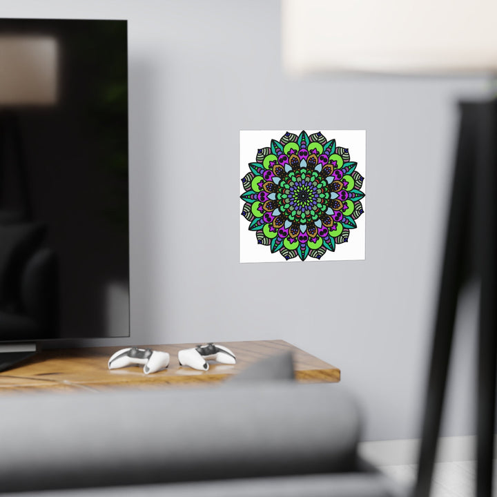 Vibrant Mandala Art Poster - Colorful & Intricate Poster - Blululi