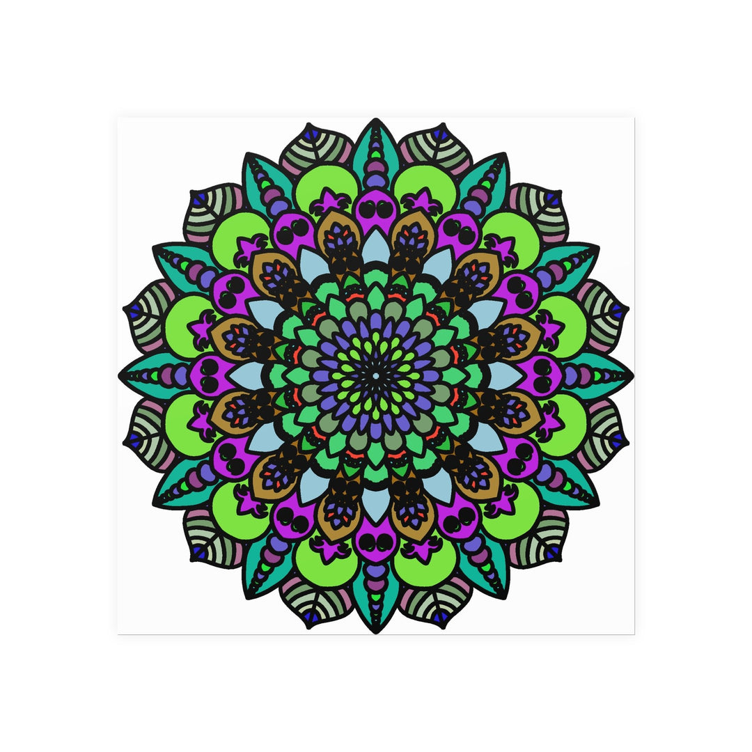 Vibrant Mandala Art Poster - Colorful & Intricate Poster - Blululi