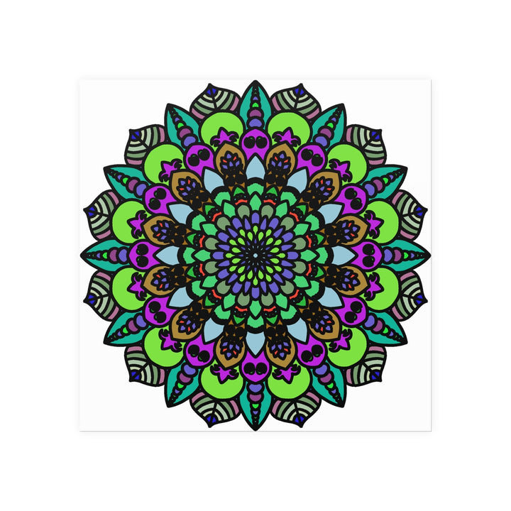 Vibrant Mandala Art Poster - Colorful & Intricate Poster - Blululi