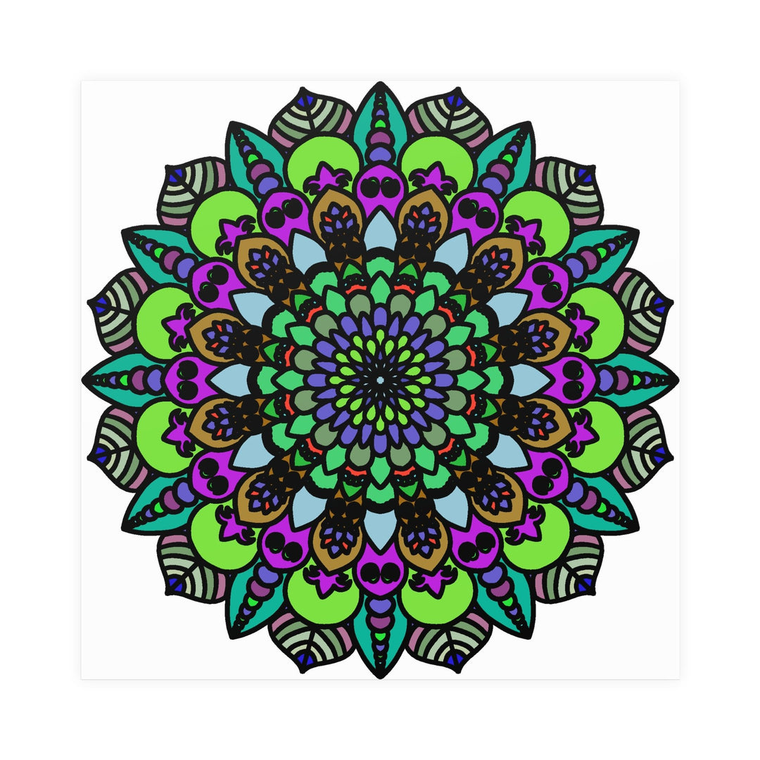 Vibrant Mandala Art Poster - Colorful & Intricate Poster - Blululi