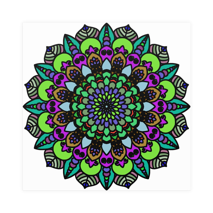 Vibrant Mandala Art Poster - Colorful & Intricate Poster - Blululi