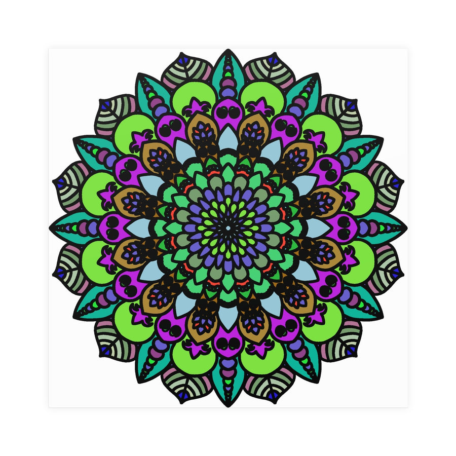 Vibrant Mandala Art Poster - Colorful & Intricate Poster - Blululi
