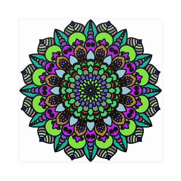 Vibrant Mandala Art Poster - Colorful & Intricate Poster - Blululi