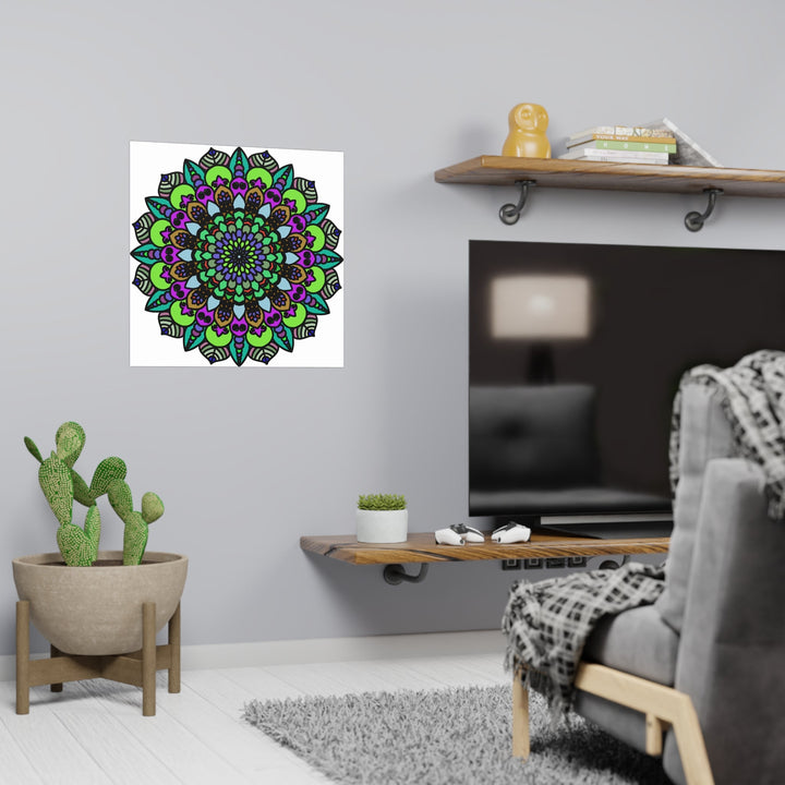 Vibrant Mandala Art Poster - Colorful & Intricate Poster - Blululi