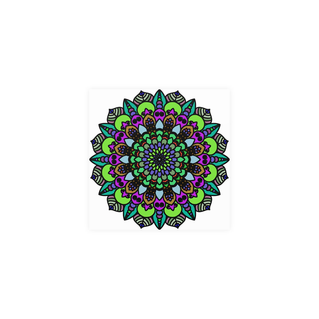 Vibrant Mandala Art Poster - Colorful & Intricate Poster - Blululi