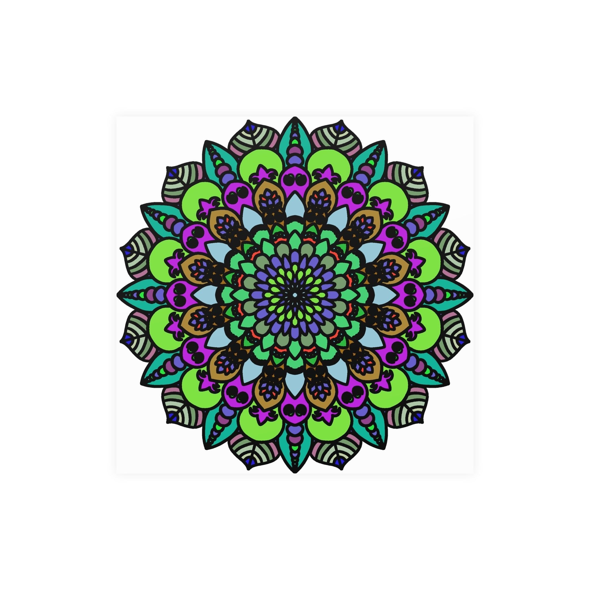 Vibrant Mandala Art Poster - Colorful & Intricate Poster - Blululi