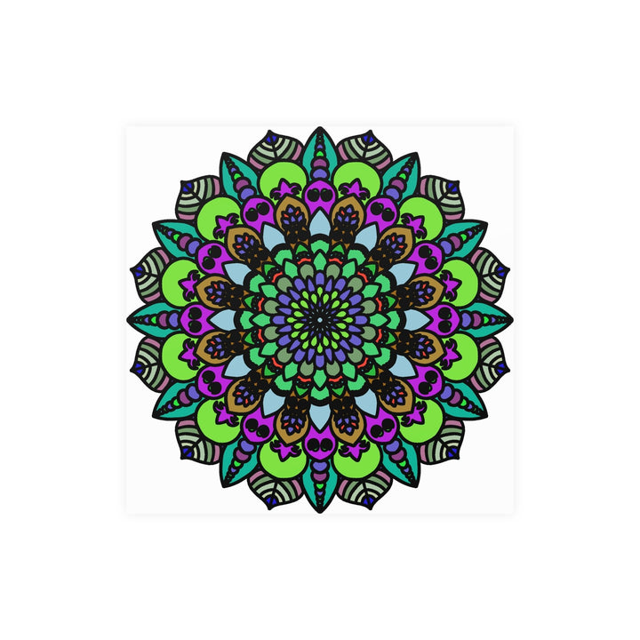 Vibrant Mandala Art Poster - Colorful & Intricate Poster - Blululi