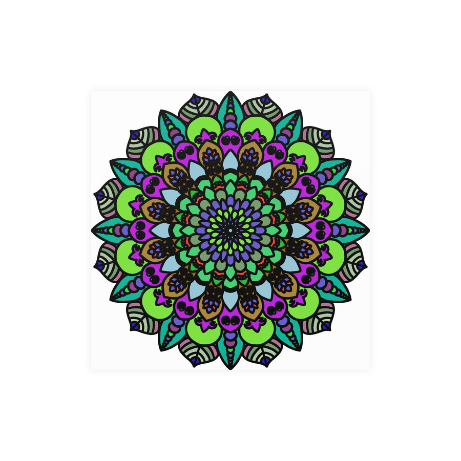 Vibrant Mandala Art Poster - Colorful & Intricate Poster - Blululi