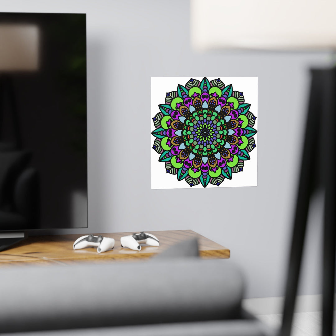 Vibrant Mandala Art Poster - Colorful & Intricate Poster - Blululi