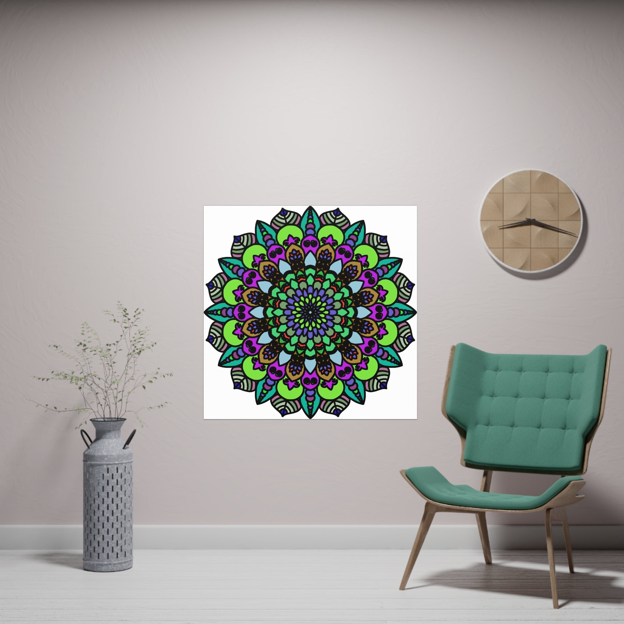 Vibrant Mandala Art Poster - Colorful & Intricate Poster - Blululi