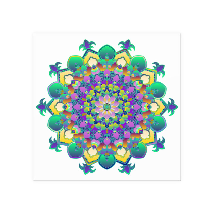 Vibrant Mandala Art Poster - Intricate & Colorful Poster - Blululi