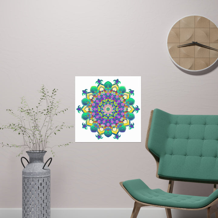 Vibrant Mandala Art Poster - Intricate & Colorful Poster - Blululi