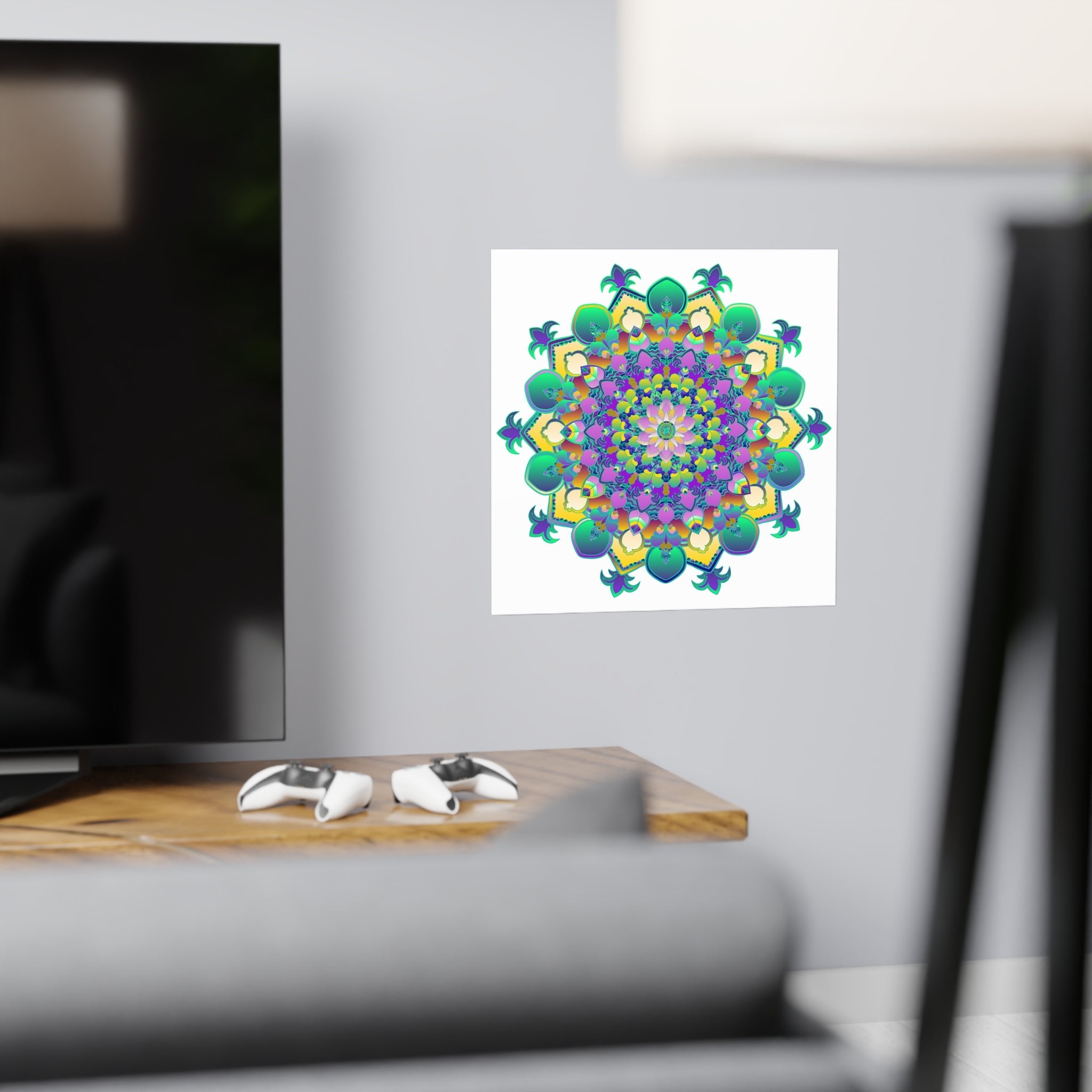 Vibrant Mandala Art Poster - Intricate & Colorful Poster - Blululi