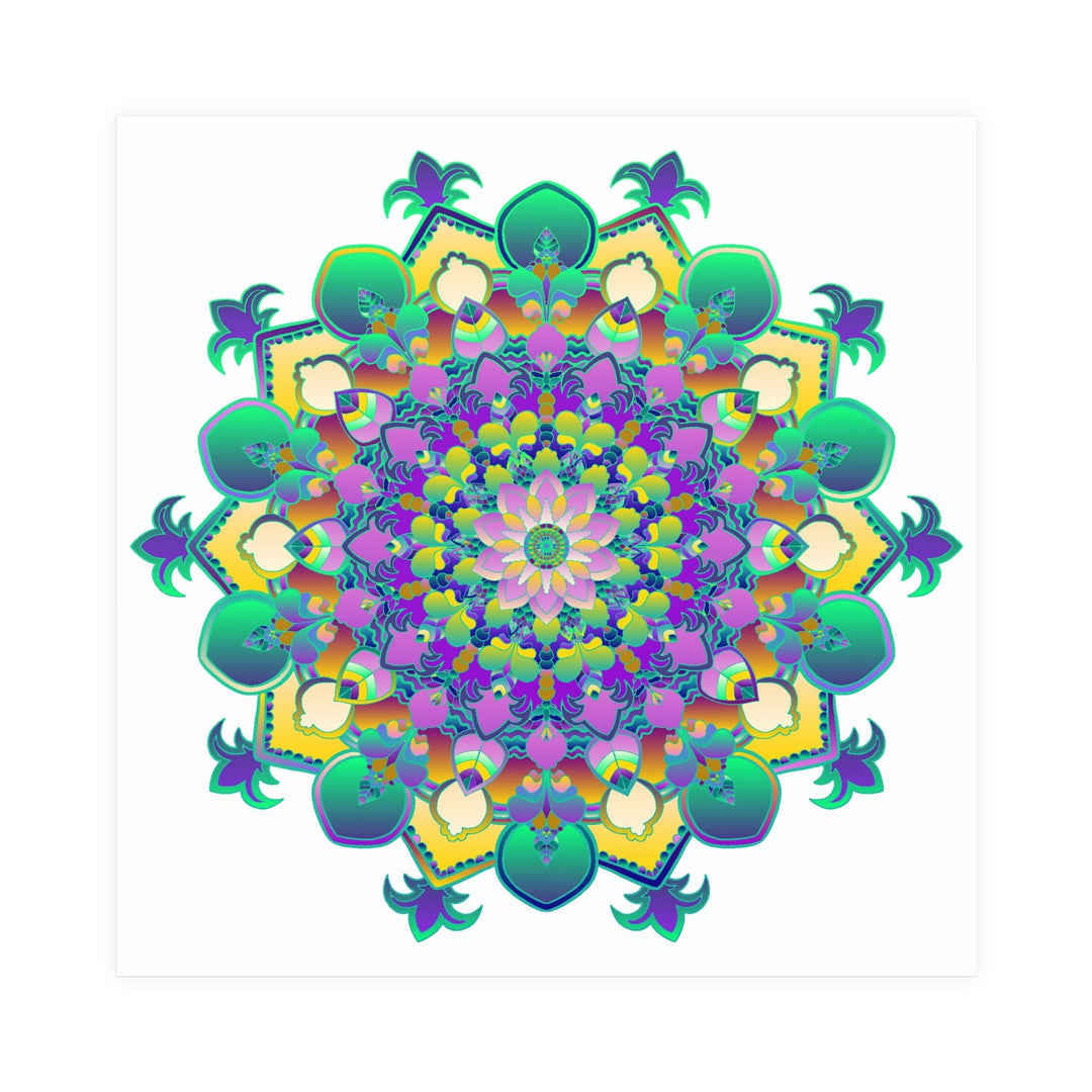 Vibrant Mandala Art Poster - Intricate & Colorful Poster - Blululi