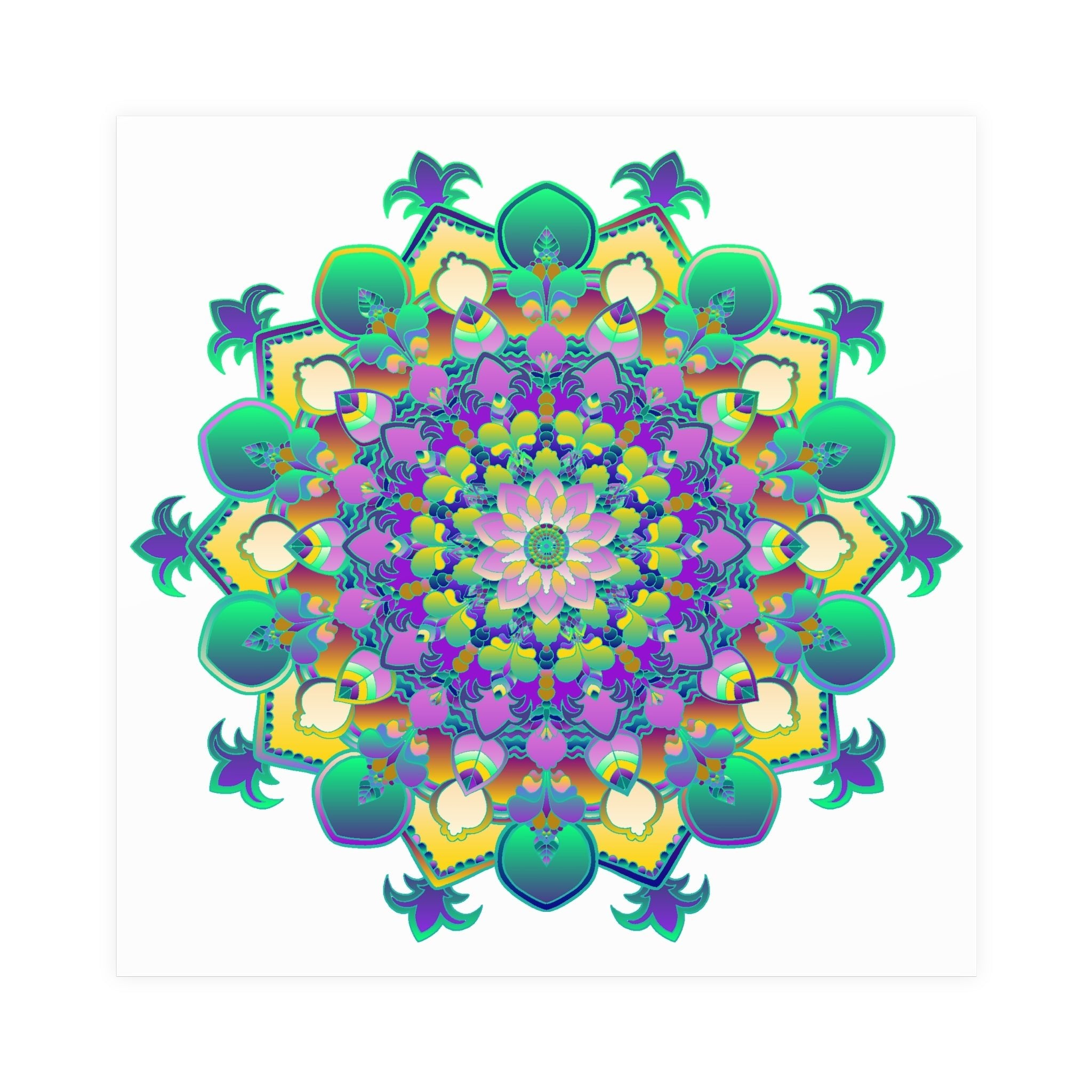 Vibrant Mandala Art Poster - Intricate & Colorful Poster - Blululi