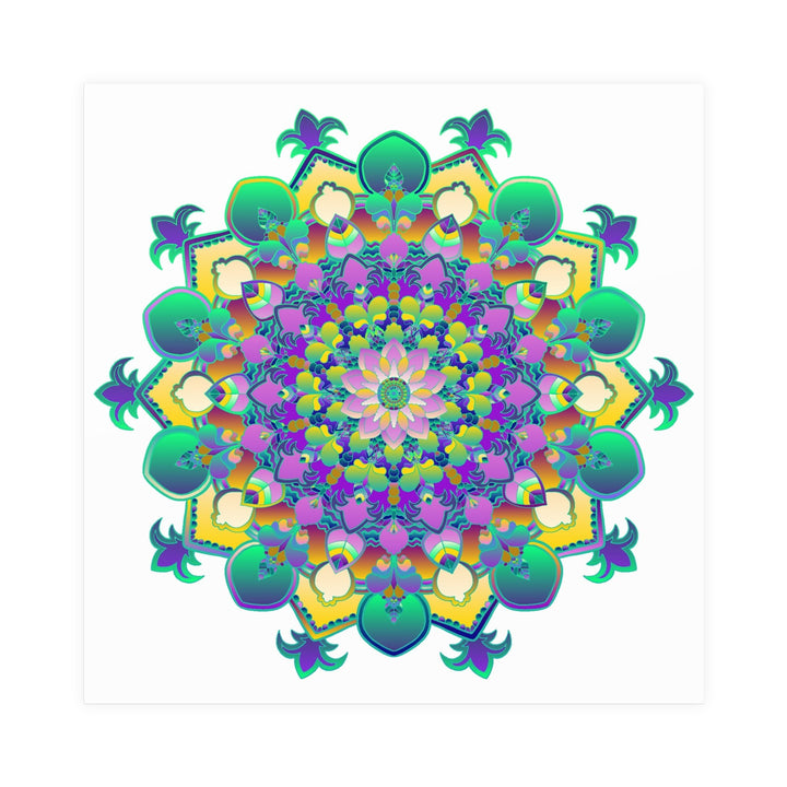 Vibrant Mandala Art Poster - Intricate & Colorful Poster - Blululi