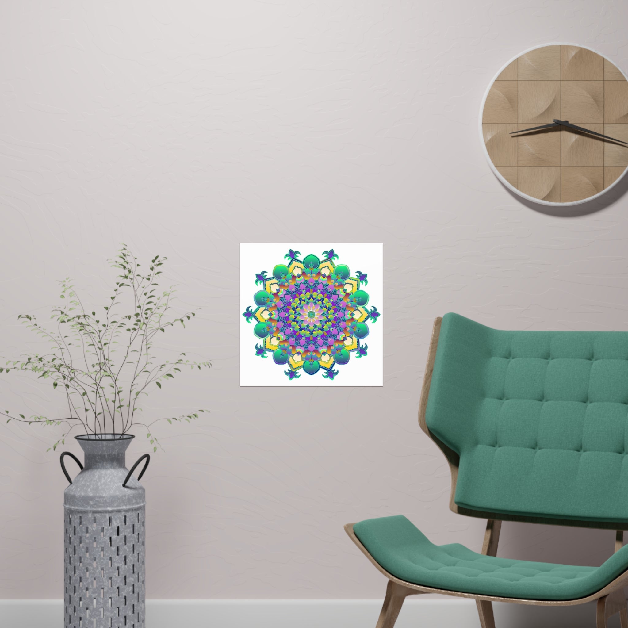 Vibrant Mandala Art Poster - Intricate & Colorful Poster - Blululi