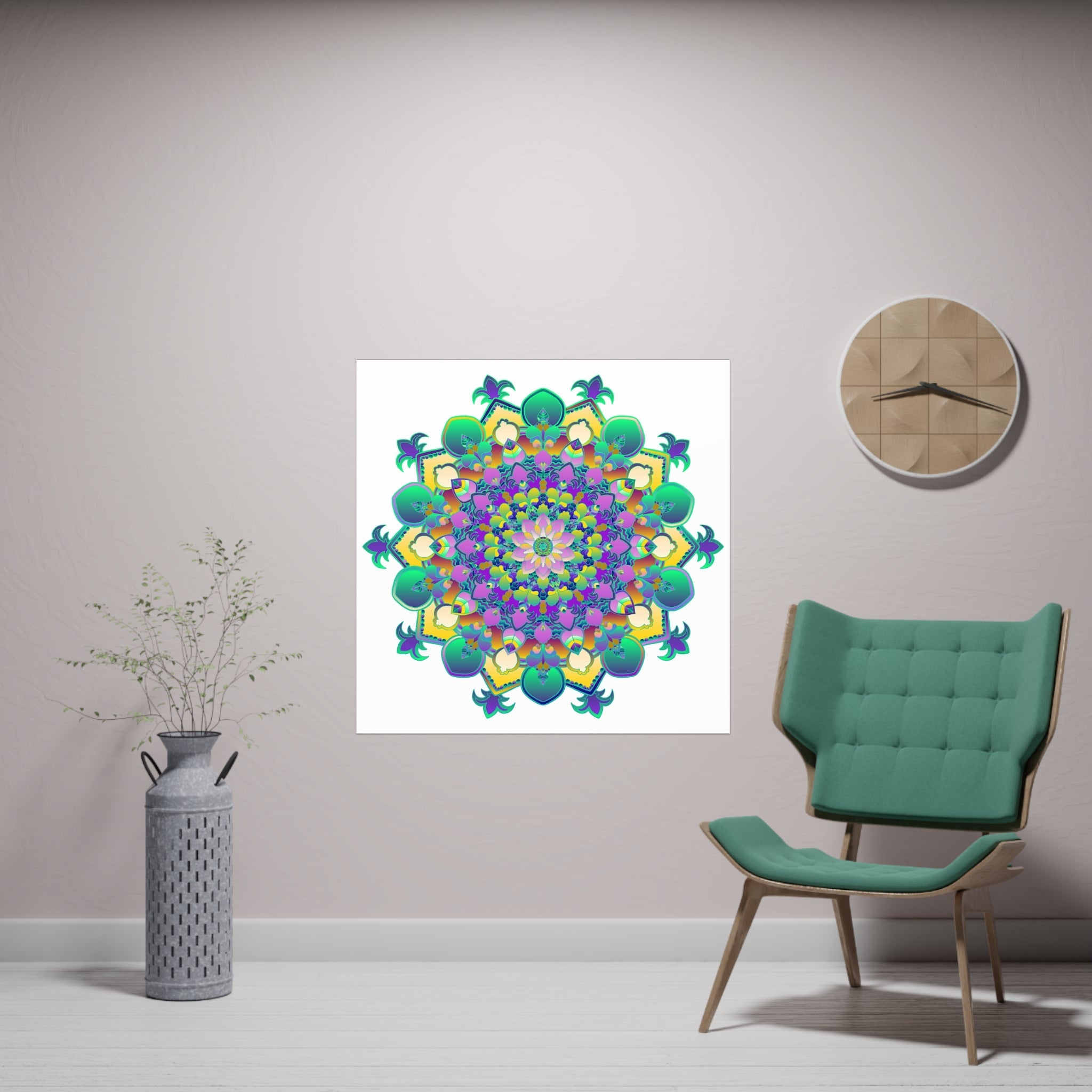 Vibrant Mandala Art Poster - Intricate & Colorful Poster - Blululi