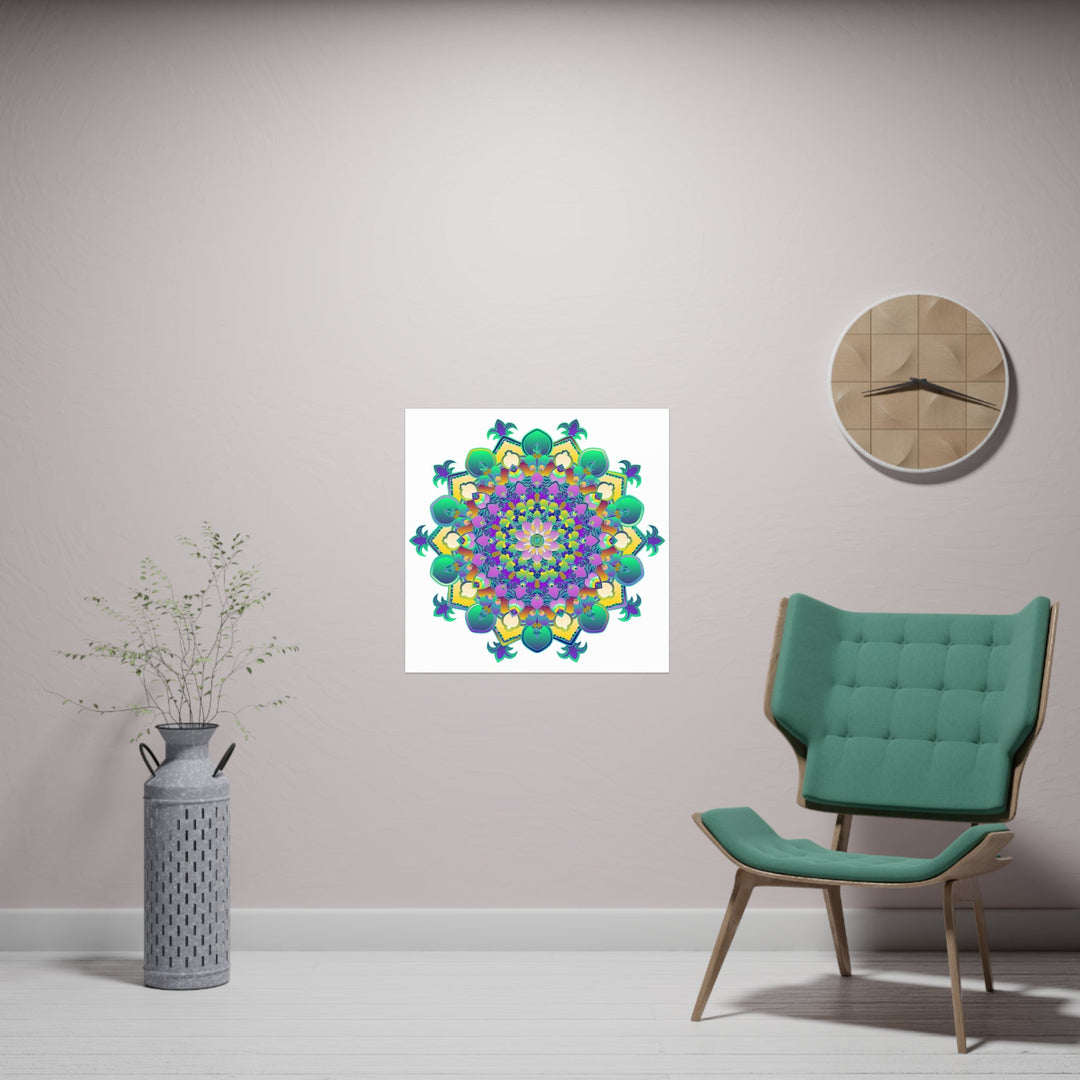 Vibrant Mandala Art Poster - Intricate & Colorful Poster - Blululi