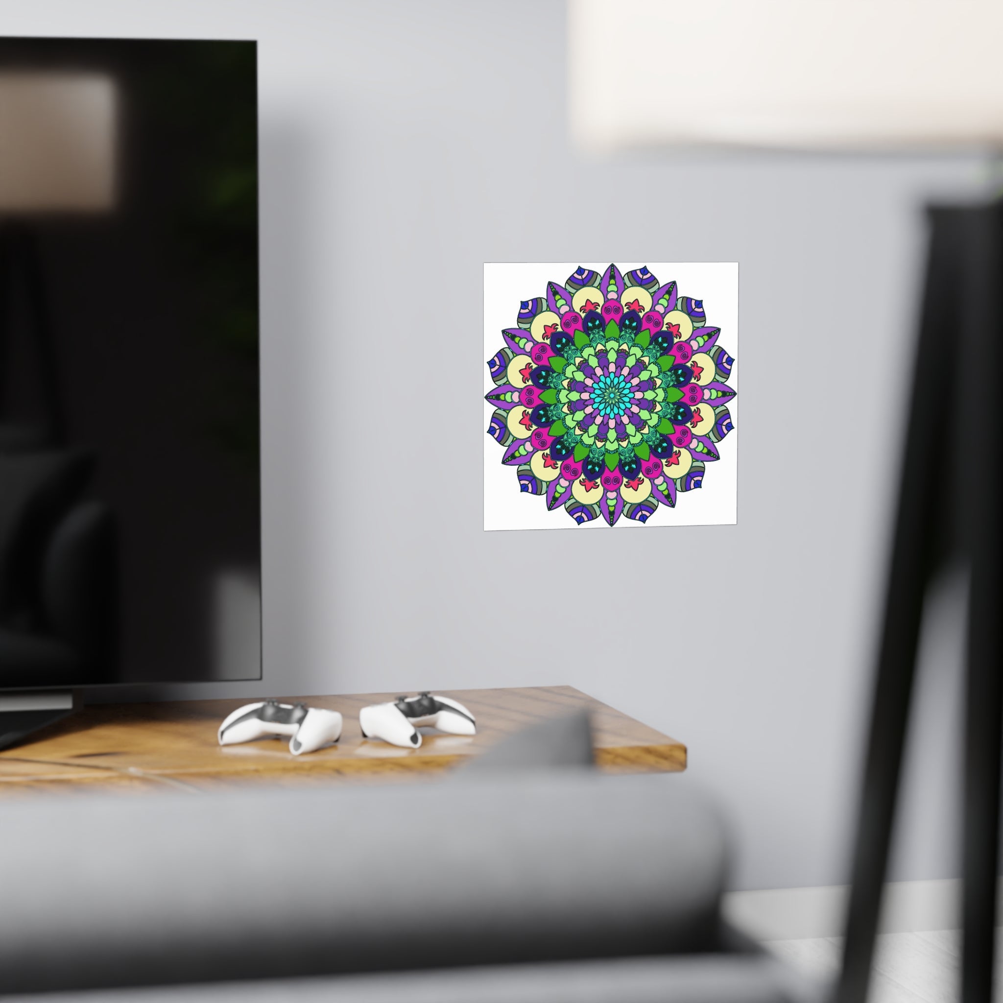 Vibrant Mandala Art Print - Colorful & Detailed Poster - Blululi