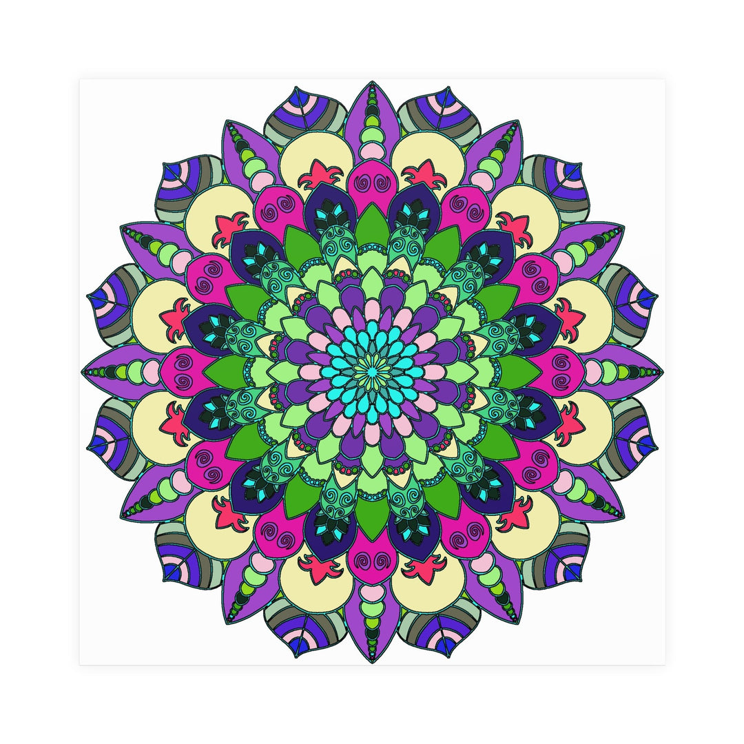 Vibrant Mandala Art Print - Colorful & Detailed Poster - Blululi