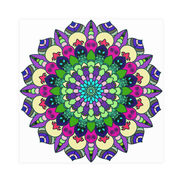 Vibrant Mandala Art Print - Colorful & Detailed Poster - Blululi