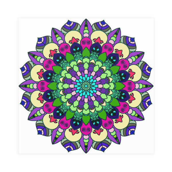 Vibrant Mandala Art Print - Colorful & Detailed Poster - Blululi