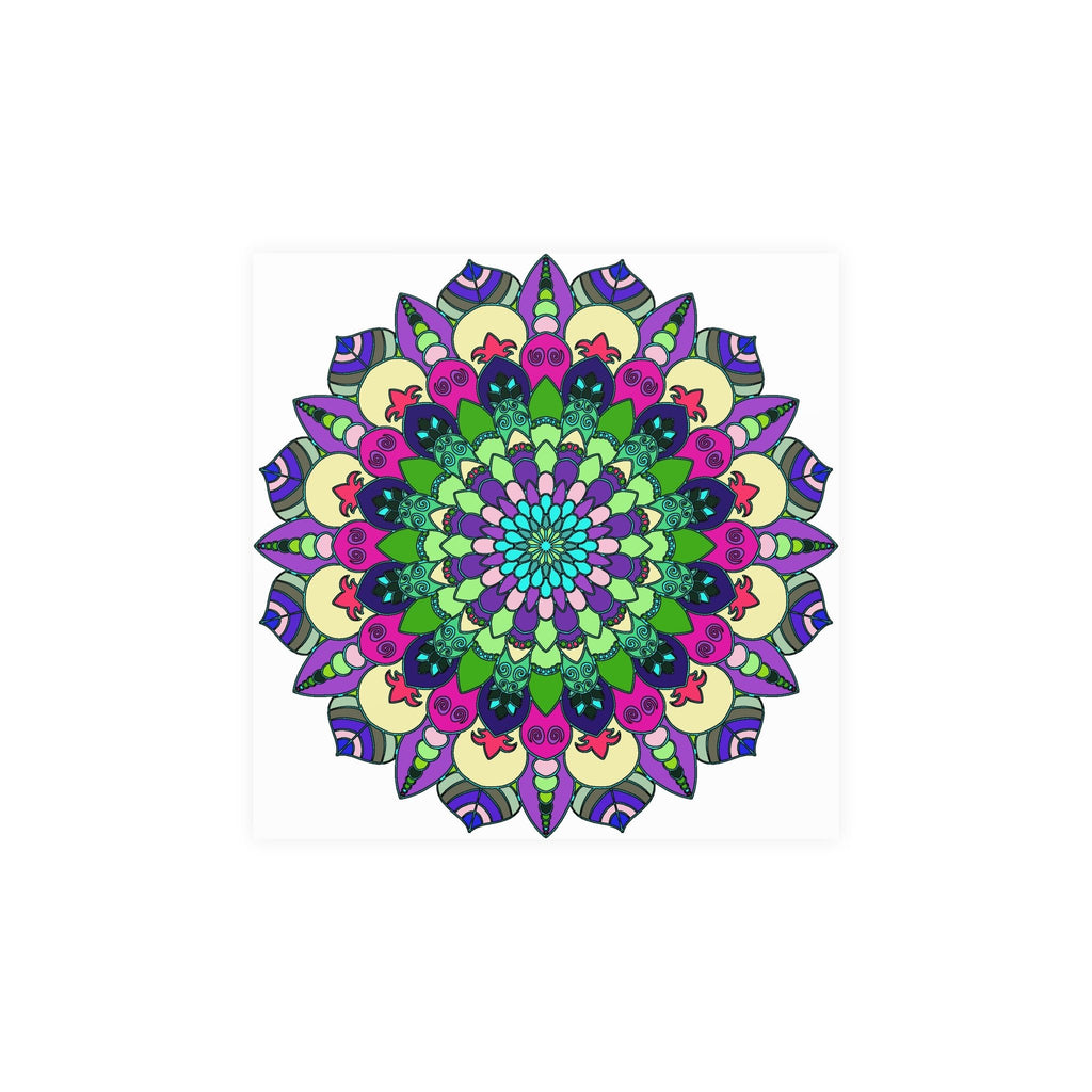 Vibrant Mandala Art Print - Colorful & Detailed Poster - Blululi