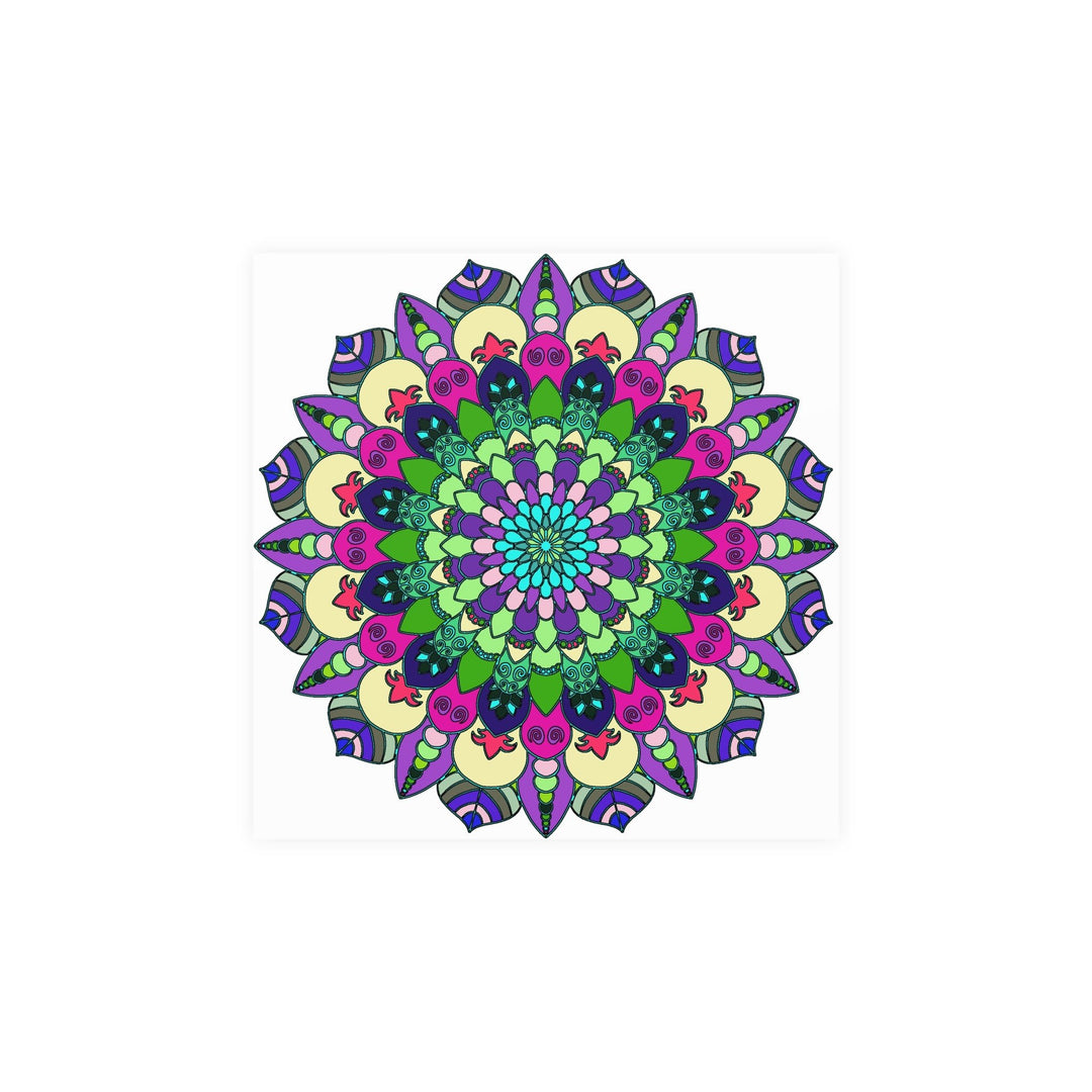 Vibrant Mandala Art Print - Colorful & Detailed Poster - Blululi