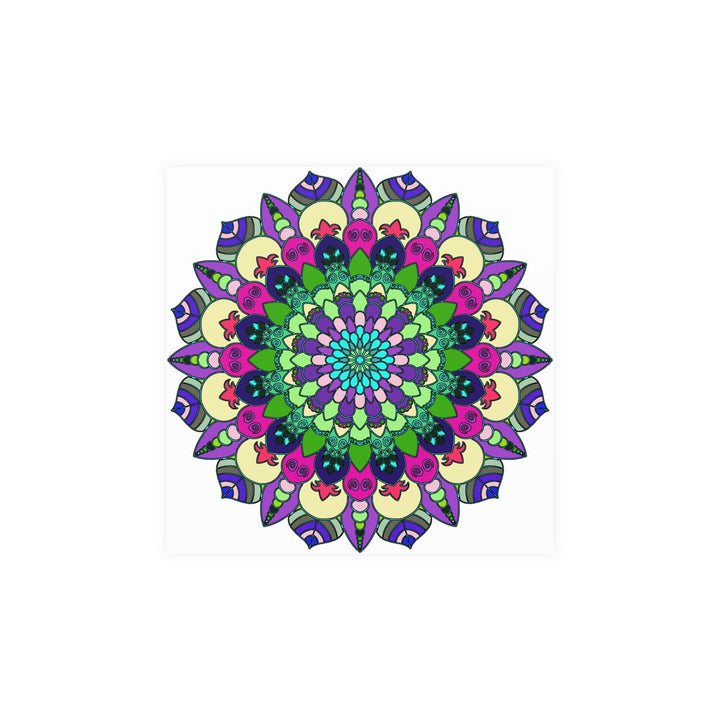 Vibrant Mandala Art Print - Colorful & Detailed Poster - Blululi