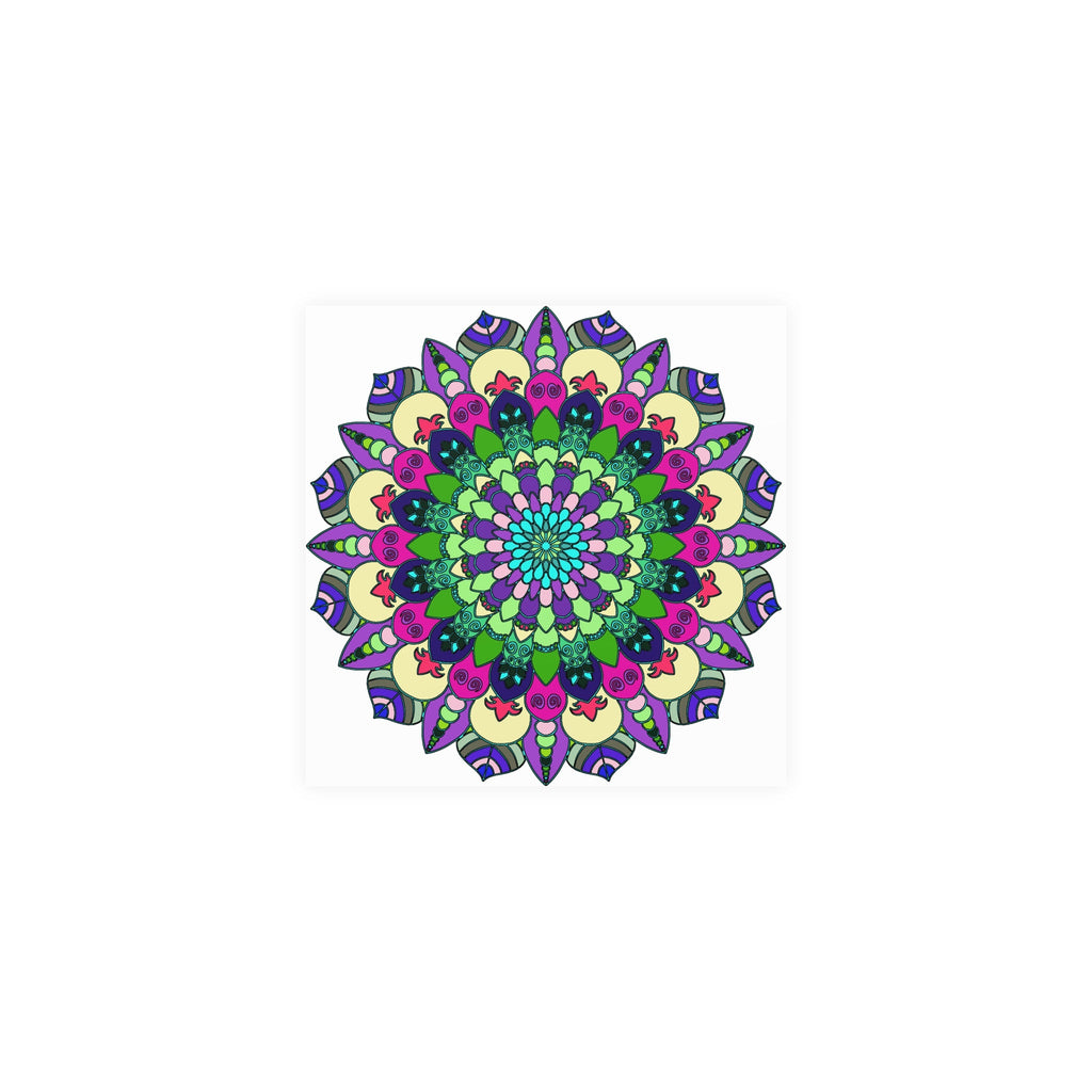 Vibrant Mandala Art Print - Colorful & Detailed Poster - Blululi