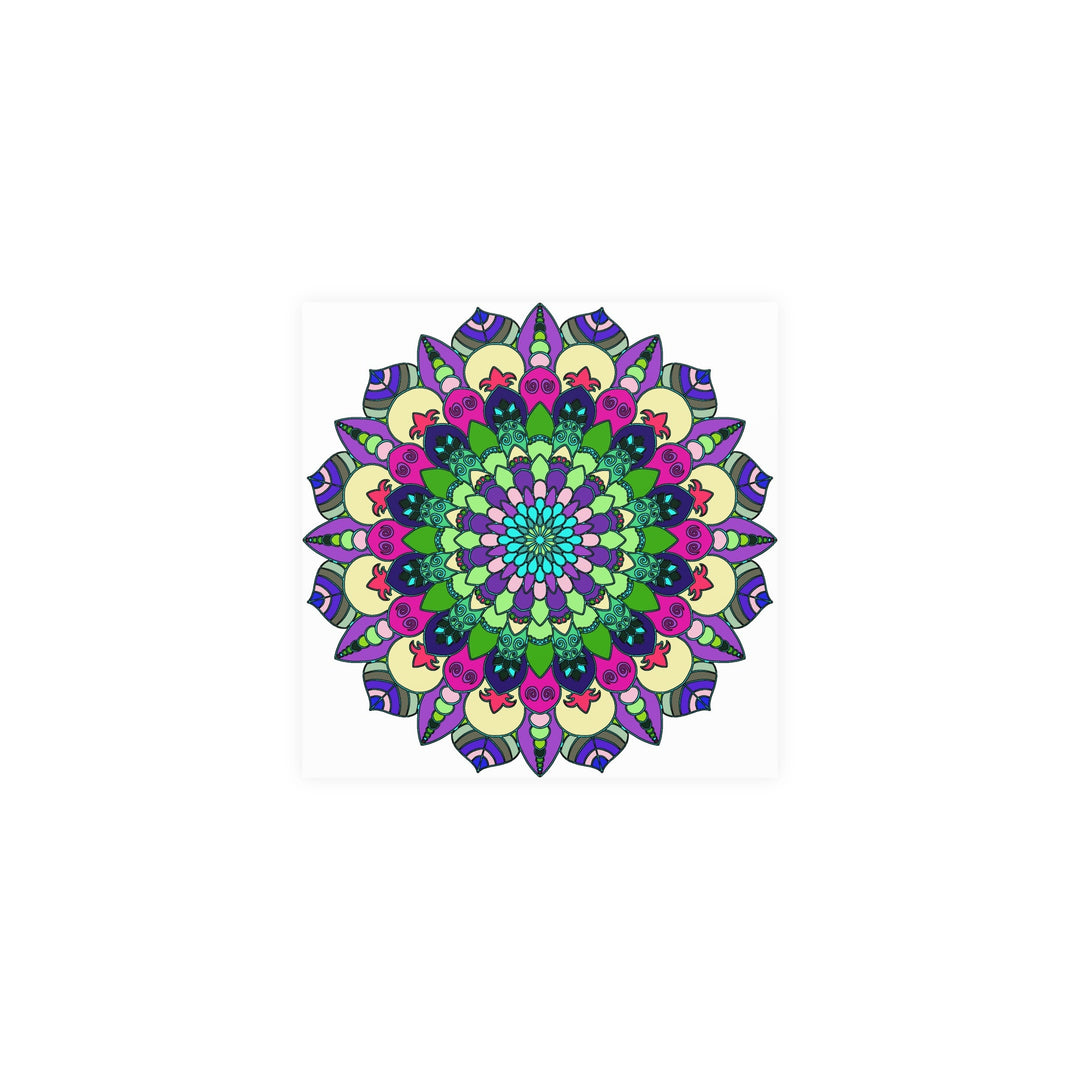 Vibrant Mandala Art Print - Colorful & Detailed Poster - Blululi