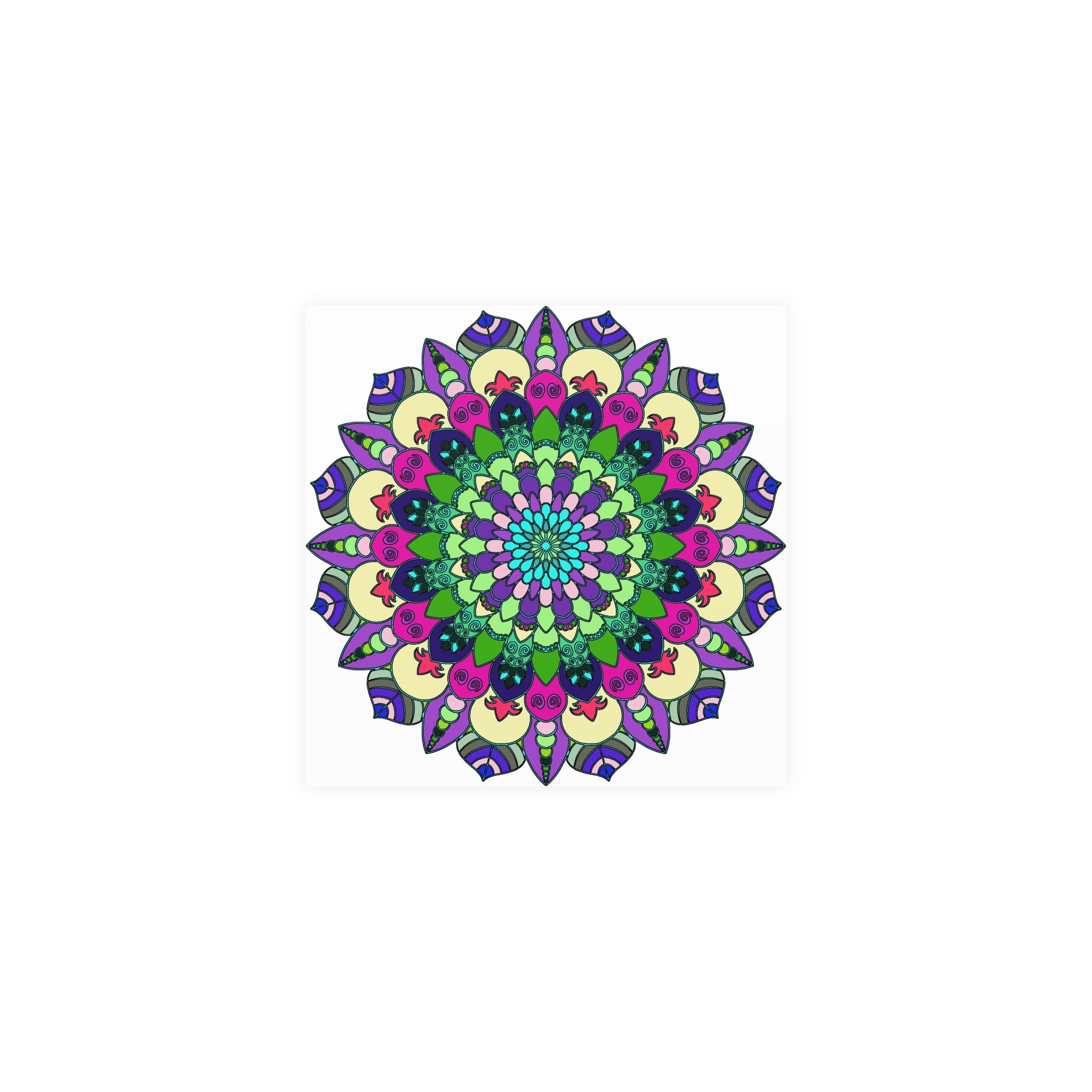 Vibrant Mandala Art Print - Colorful & Detailed Poster - Blululi