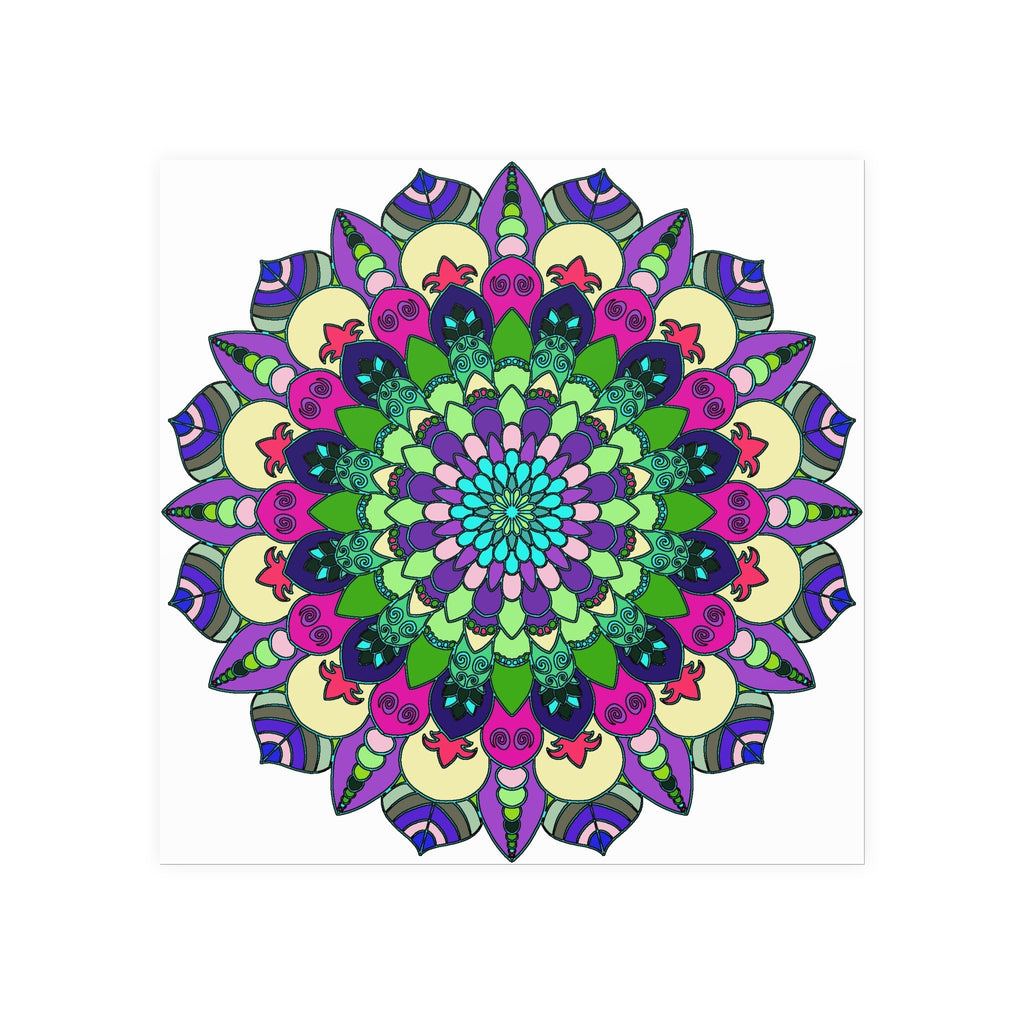 Vibrant Mandala Art Print - Colorful & Detailed Poster - Blululi