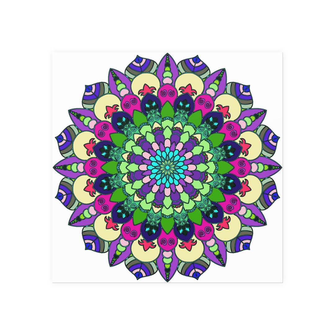 Vibrant Mandala Art Print - Colorful & Detailed Poster - Blululi