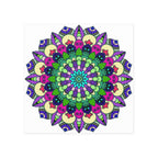 Vibrant Mandala Art Print - Colorful & Detailed Poster - Blululi