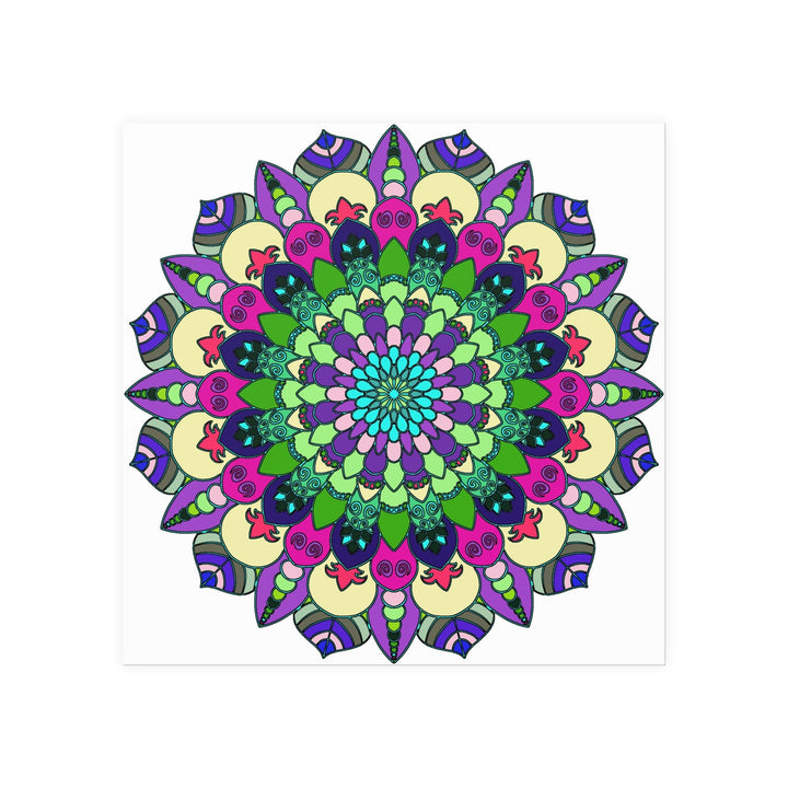 Vibrant Mandala Art Print - Colorful & Detailed Poster - Blululi